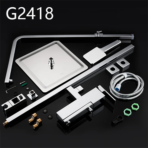 G2418 GAPPO смеситель для душа настенный латунный Смеситель для ванной комнаты набор для душа с дождевой ручкой Водопад кран griferia - Цвет: G2418