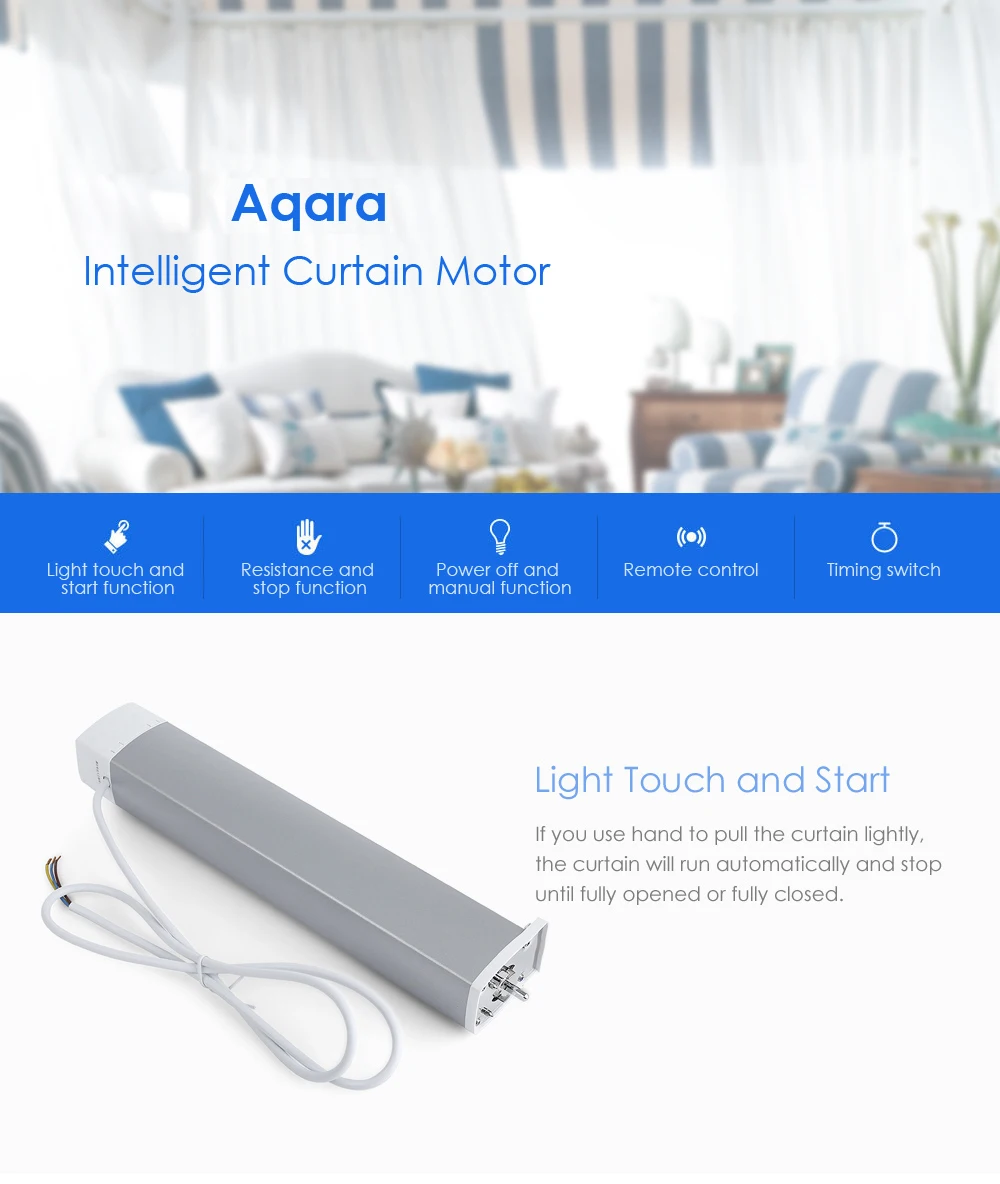 Xiaomi Aqara умный привод для штор ZiGBee Wifi xiaomi дом устройство mi домашний смартфон