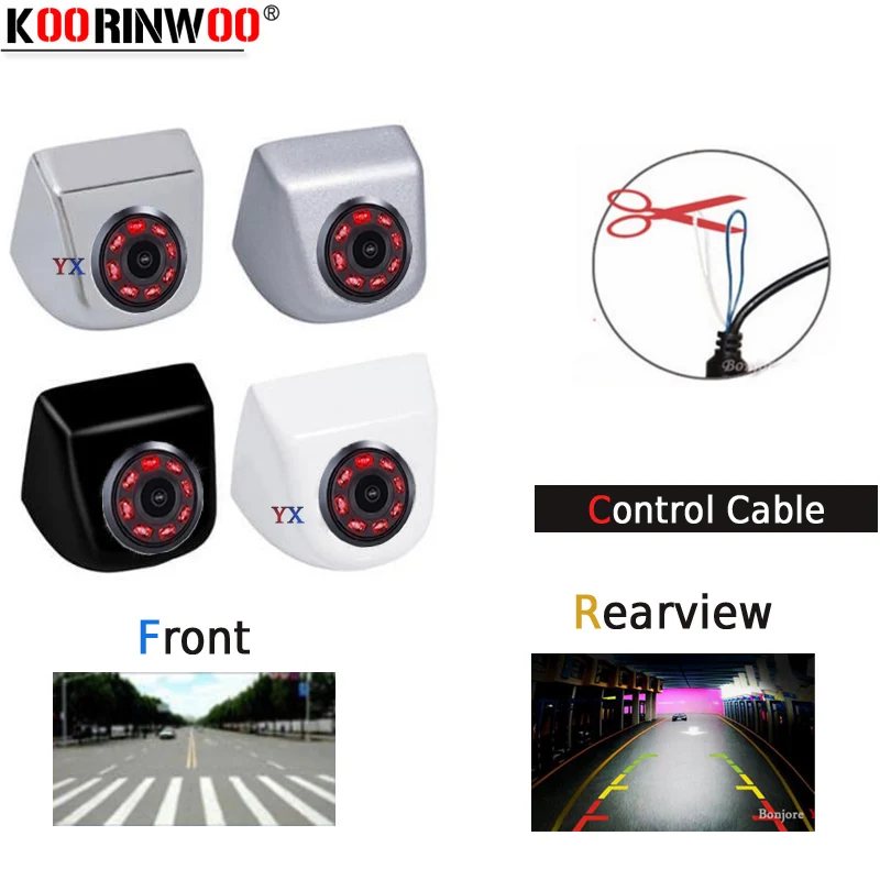 Камера заднего вида Koorinwoo CCD HD 8 инфракрасных ламп фронтальная камера боковая