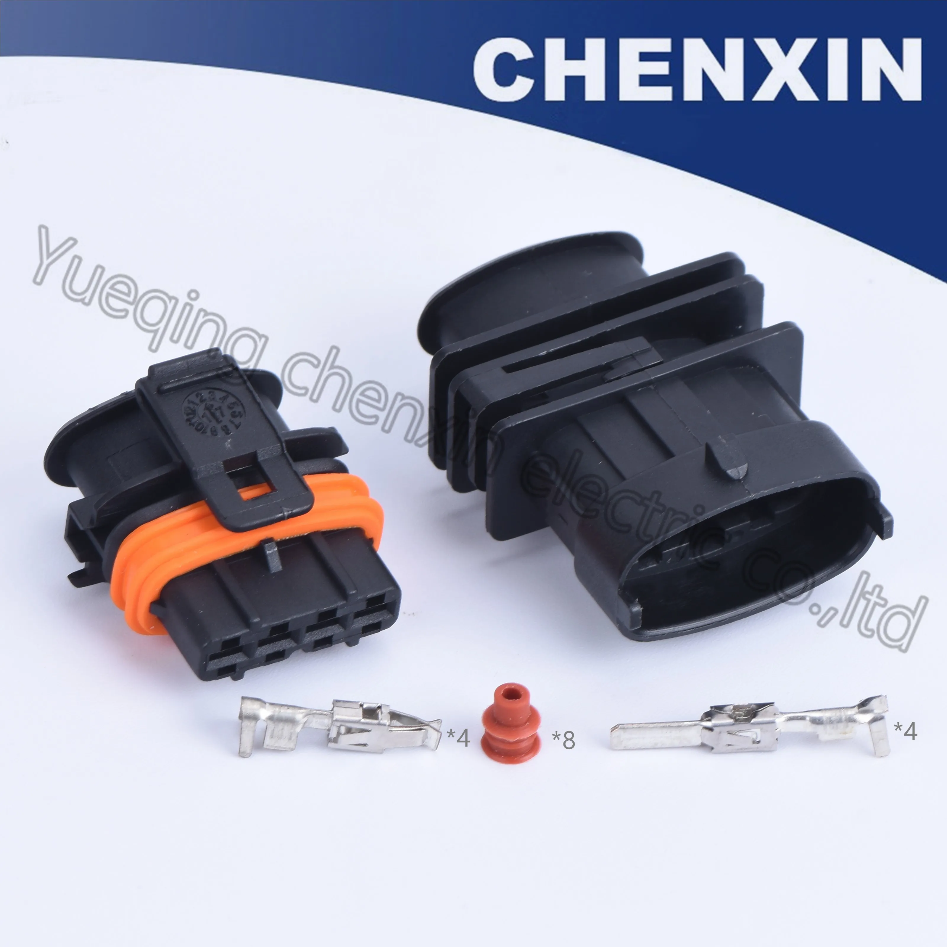 Черные 4 штырьковые автомобильные водонепроницаемые Автомобильные разъемы