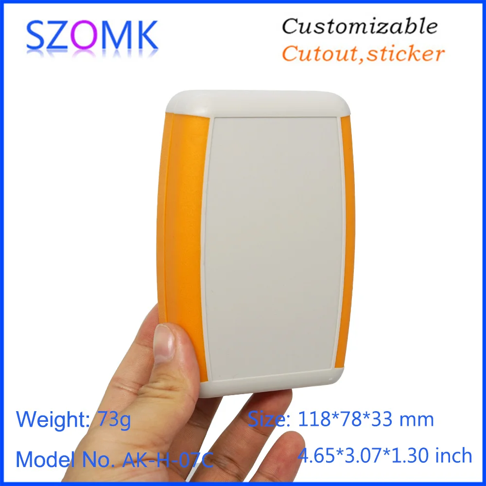 

1 piece 118*78*33mm handheld plastic electronics enclosure for pcb control box szomk plastic project box instrument housing case