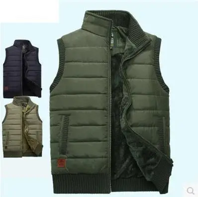 

New arrival fashion paddrd-Vest Men Waistcoat Thickening Warm Coat Casual Mandarin Collar Mens plus size M L XL 2XL 3XL 4XL