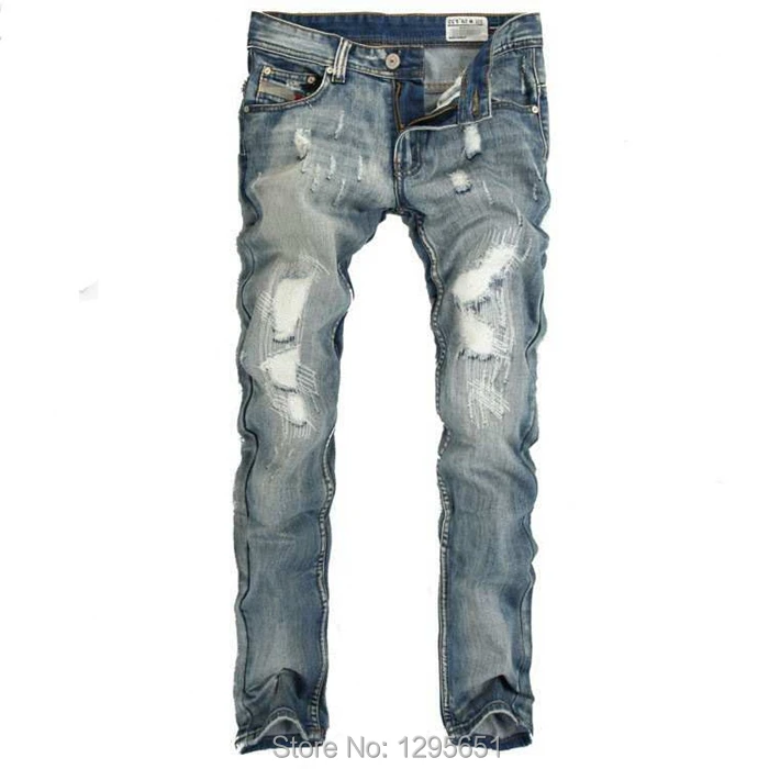 Famous Brand New Men Ripped Jeans 