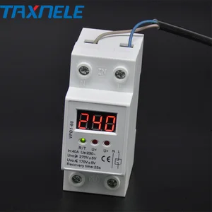 Защитное устройство для защиты от повышенного и пониженного напряжения, 40 А, 63 А, 220 В, с контролем напряжения вольтметра