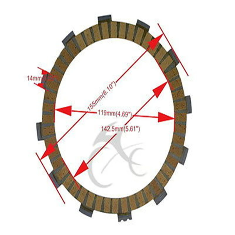 CLUTCH PLATE SET 8pcs Fit For YAMAHA YZFR1 YZF R1 XV1100 V Star1100 2004-2008 2006 2007 2005 Motorcycle |