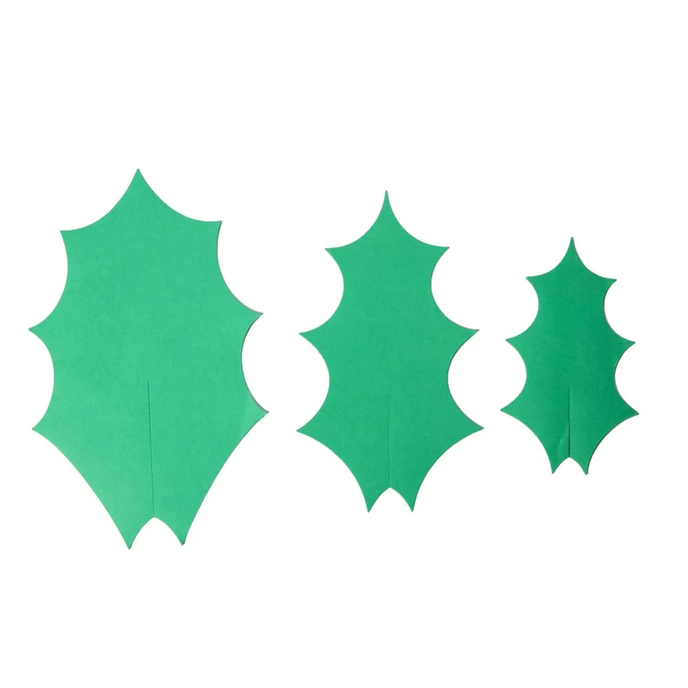 Christmas Stickers Decoration Holly Jolly Green Mistletoe Leaves 3D Wall Red Honeycomb Balls Ornaments DIY Party Crafts | Дом и сад