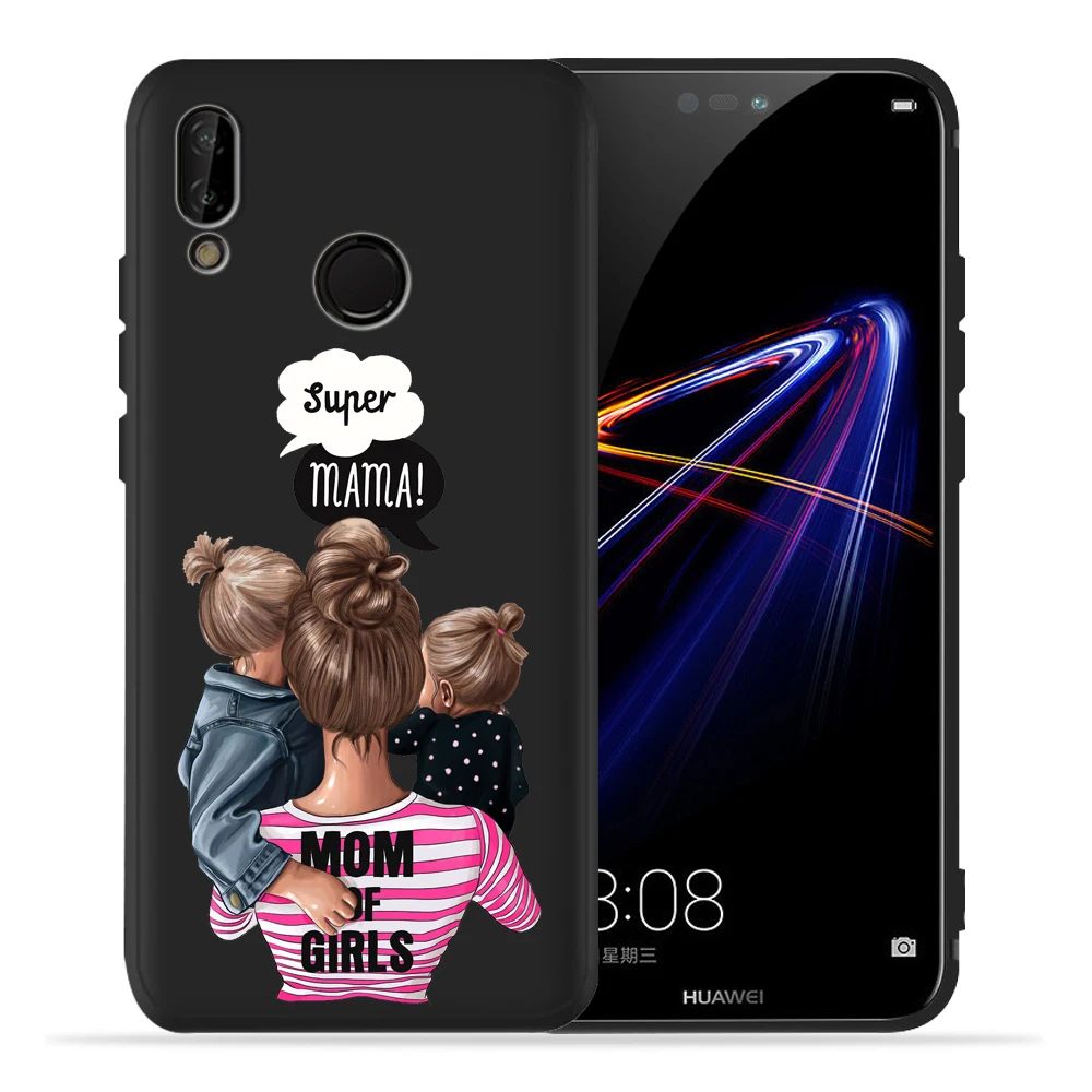 Чехол с надписью Super Mom Baby Mama Mouse Girl Для Huawei P20 Lite P30 P8Lite P9Lite 2017 P Smart Family Etui|Бамперы| |
