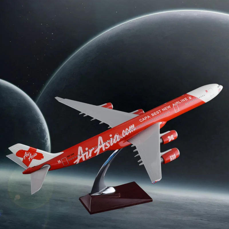 47 см смолы A340 самолет модель Air Asia дыхательные пути азиатской международной