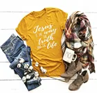 Футболка с надписью Иисус правда, слоган жизни, Библия, миссионер, Христианская винтажная Повседневная футболка tumblr, желтая футболка для девушек, Подарочные Топы