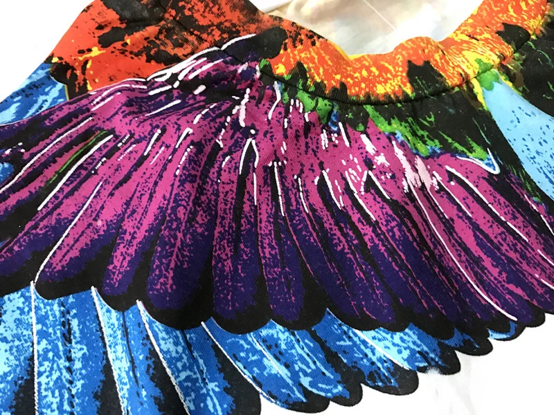 Marcelo Burlon футболка Италия графство Милан крылья из перьев мужские футболки 2017