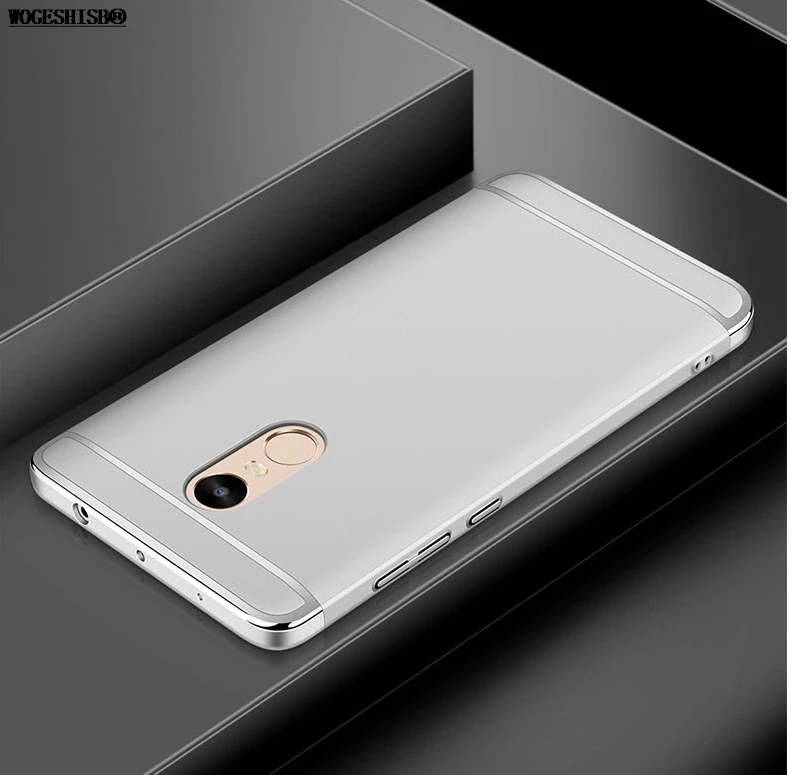 Чехол для Xiao mi Red mi 3S 4X 5X Note3 Note4 Note4X Note 3 4 4X чехол Ультратонкий Пластиковый чехол Защитная крышка на 360 градусов - Цвет: Silver