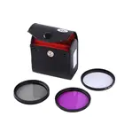 Набор фильтров 3 в 1 для объектива 49 мм 52 мм 55 мм 58 мм 62 мм 67 мм 72 мм 77 мм UV + CPL + FLD с сумкой для Canon Nikon Sony Pentax