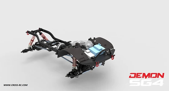 Крест RC 1/10 комплект SG4 4X4 4WD демон рок весы гусеничный ABS жесткий корпус с