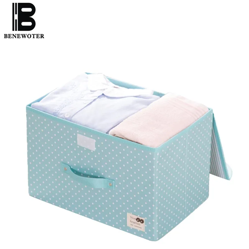 

New Foldable High Capacity Storage Box with Lid for Office Home Organizer Bedroom Closet Storage Containers Books Toys Storage