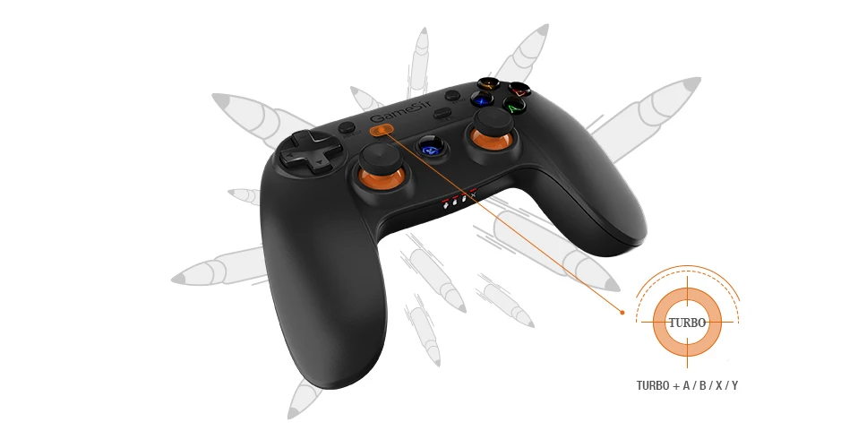 orange GameSir G3s Bluetooth геймпад для PS3, игровой контроллер 2,4 ГГц для SONY Playstation, USB проводной джойстик для ПК мобильного телефона - Цвет: orange