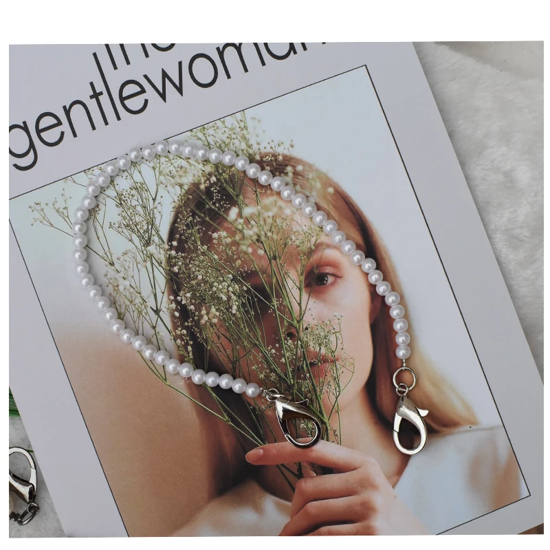 Мм FOND Faux pearl бисерный дизайн женская сумка ремень длина может подгонять Симпатичные дамские Наплечные ремни для сумок два размера смешанные A334