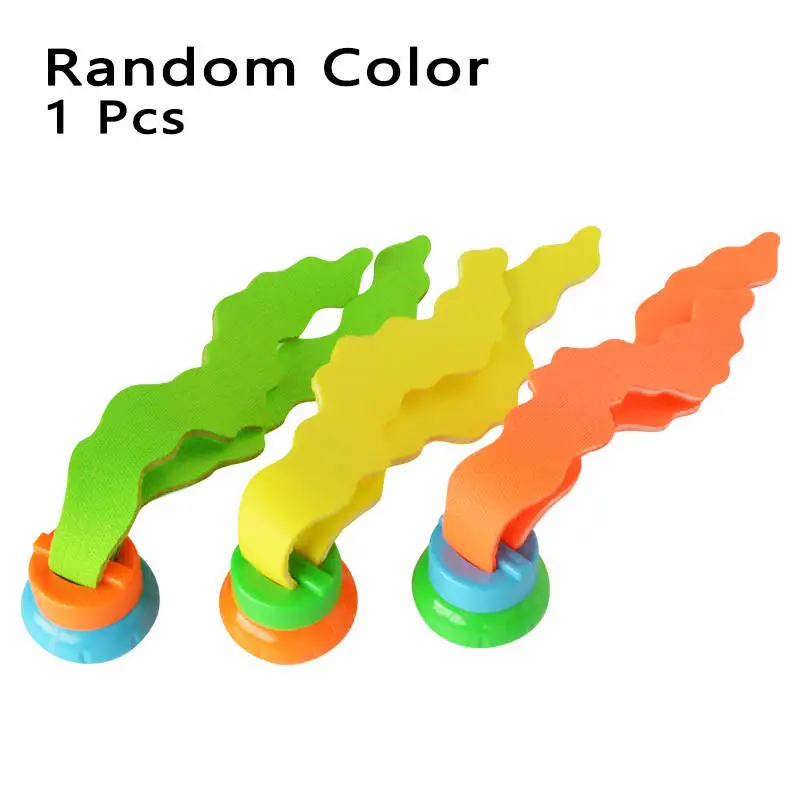 1 Pc Random Color Детская игрушка для плавания, кольцо для дайвинга, водоросли, подводная палка, водная торпеда, ракета, метательные игрушки, летняя игра, плавательный бассейн, игрушки, подарки - Цвет: 1 Pc Random Color