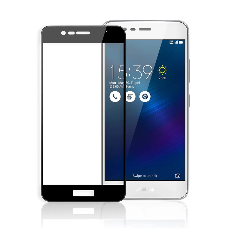 Color Tempered Glass Full Cover Screen Protector For Asus Zenfone 3 ZE520KL Max ZC520TL 4 Laser Live ZB501KL ZC553KL ZE552KL
