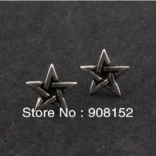 1 пара трендовых Ретро пентаграммы стиль серьги гвоздики для мужчин и женщин