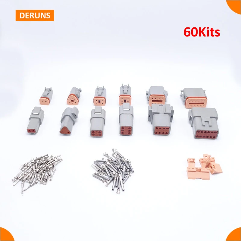 60 комплектов 6 моделей Deutsch DT06/DT04 2/3/4/6/8/12 Pin двигатель/коробка передач