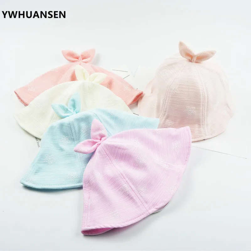 YWHUANSEN 6-18M хлопковые шляпы-ведерки для маленьких девочек солнцезащитные летние
