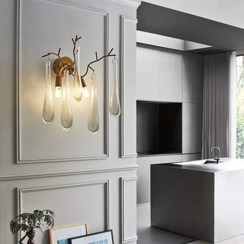 Современная хрустальная лампа настенный светильник для спальни прикроватная