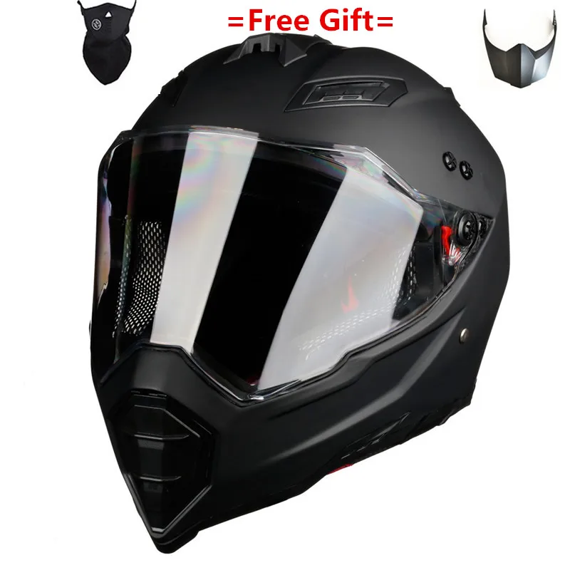 Matte black Черный глянец, шлем для мотогонок, велосипедный шлем, ATV, грязный велосипед, для спуска, MTB, DH, кросс, шлем, capacetes, s, m, l, xl, XXL - Цвет: Matte black