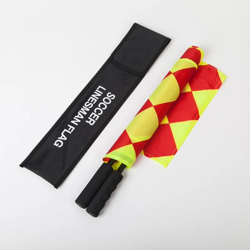 

New Soccer linesman flags 1 pair Sports Fair Play flag set Football referee flag Soccer referee equipment Wholesale