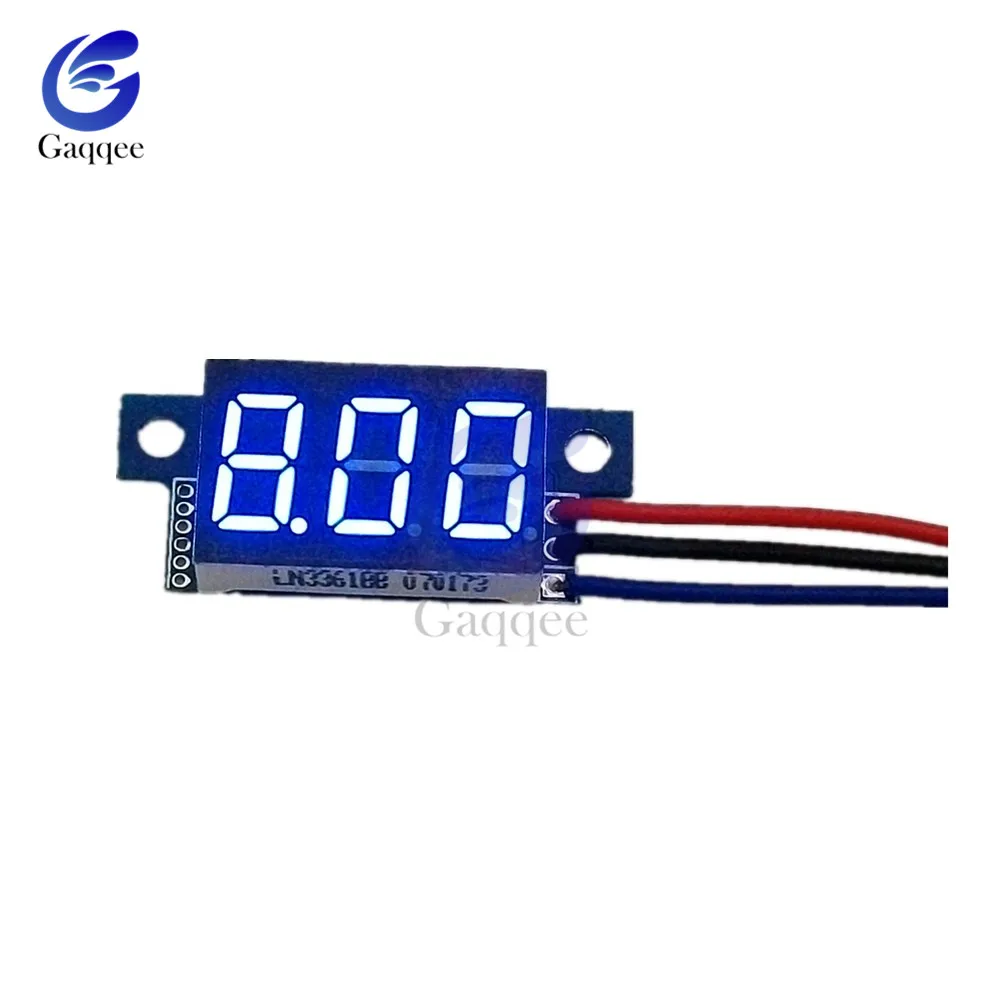 DC 0 30V 12V 24V 3 провода 36 дюймов ''Синий Красный Зеленый LED Панель Вольт Напряжение