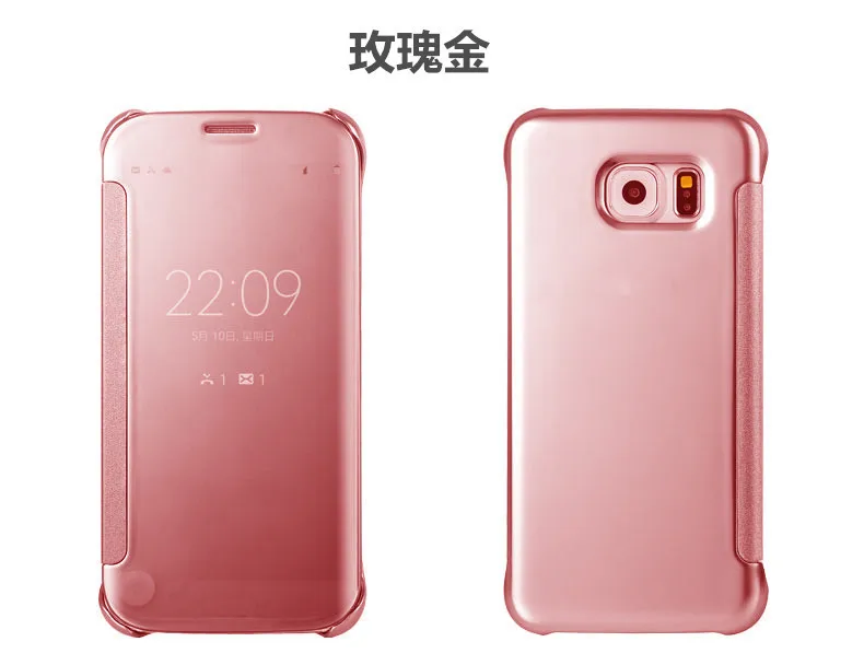 Прозрачный чехол для Samsung GALAXY S6 Edge plus/ s7 / edge зеркальный откидной экран кожаный