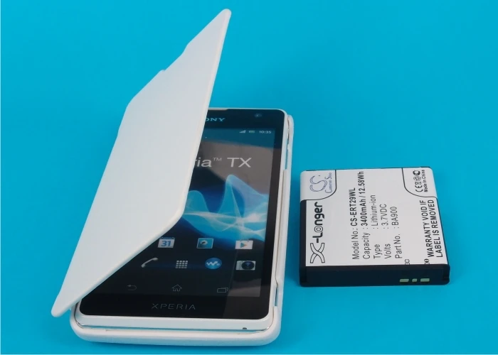 Увеличенный аккумулятор 3400 мАч для SONY ERICSSON LT29 LT29i Xperia T TX с белым покрытием|battery for