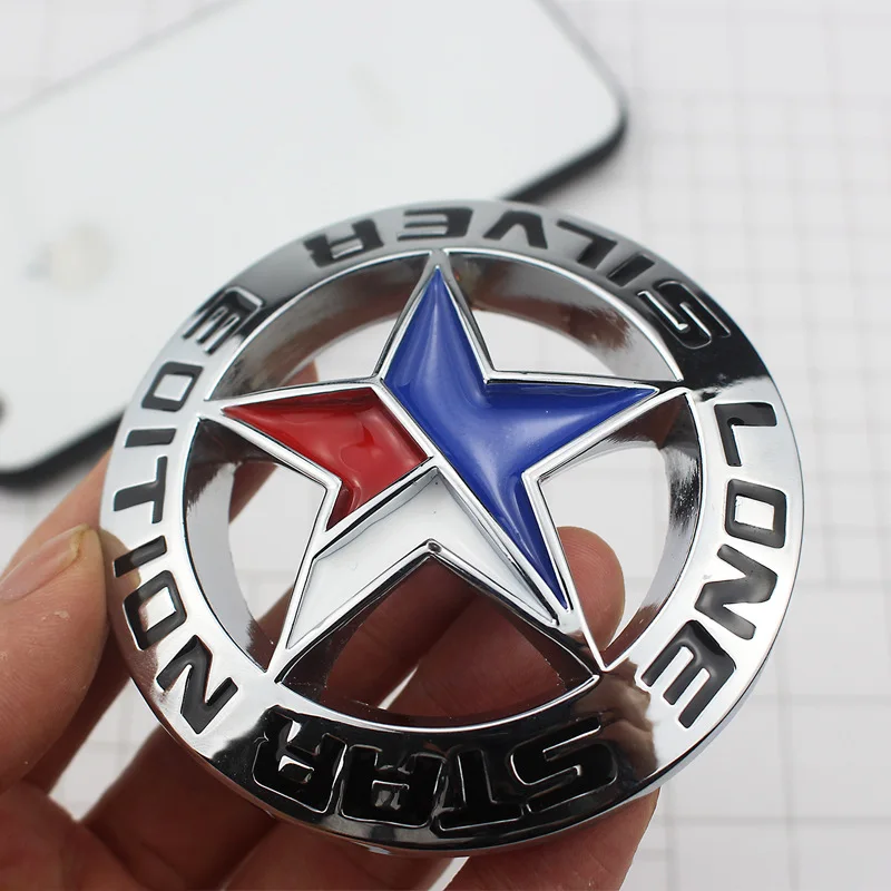 Металлическая Серебристая эмблема Lone Star стикер с логотипом | Автомобили и