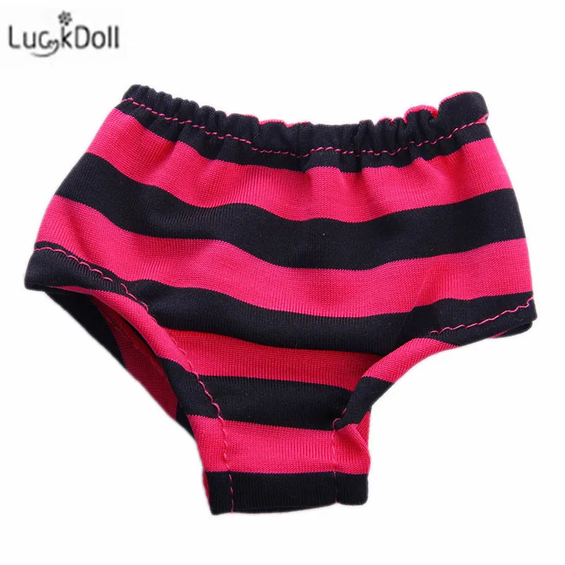 LUCKDOLL модное летнее Полосатое нижнее белье для 18-дюймовых американских кукол и 43