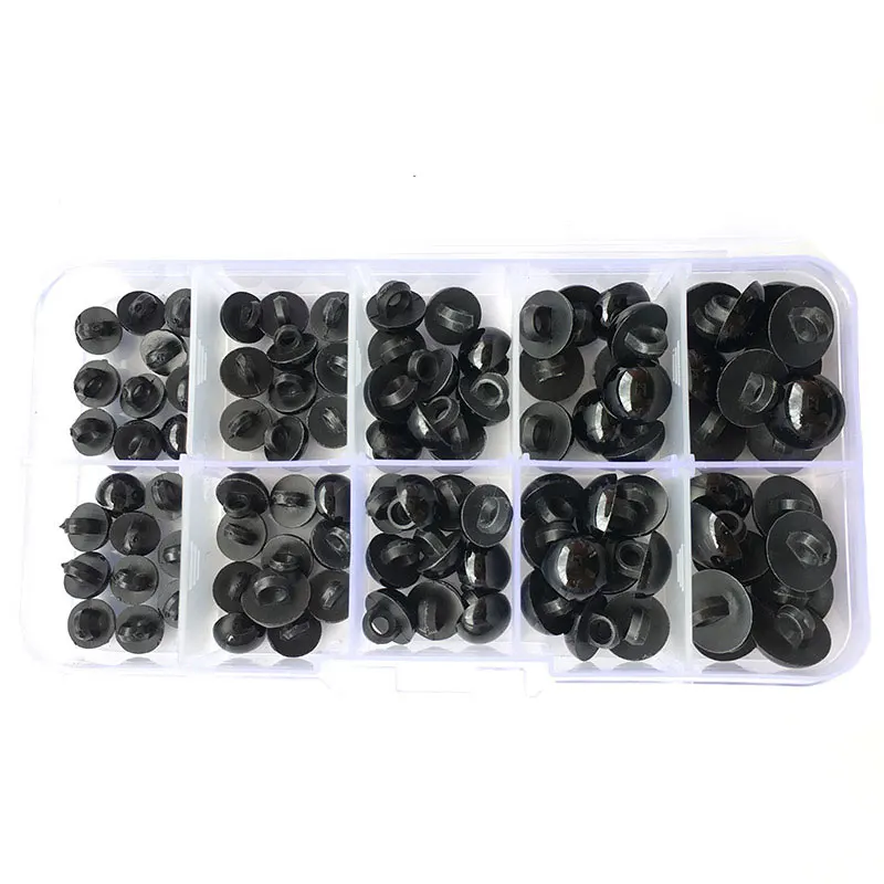 Botones de Ojos de Animal para hacer t&uacute; mismo, accesorios de Ojos de juguete para Amigurumi, 100 unids/caja-0