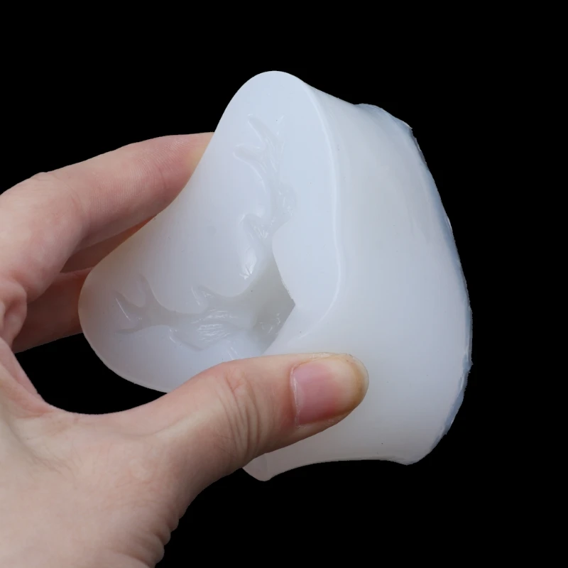 Силиконовые 3D формы в виде рождественского оленя из эпоксидной смолы инструмент