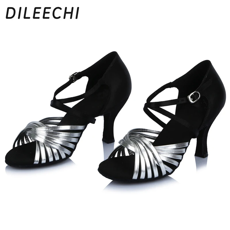 Туфли DILEECHI женские для латиноамериканских танцев профессиональные туфли
