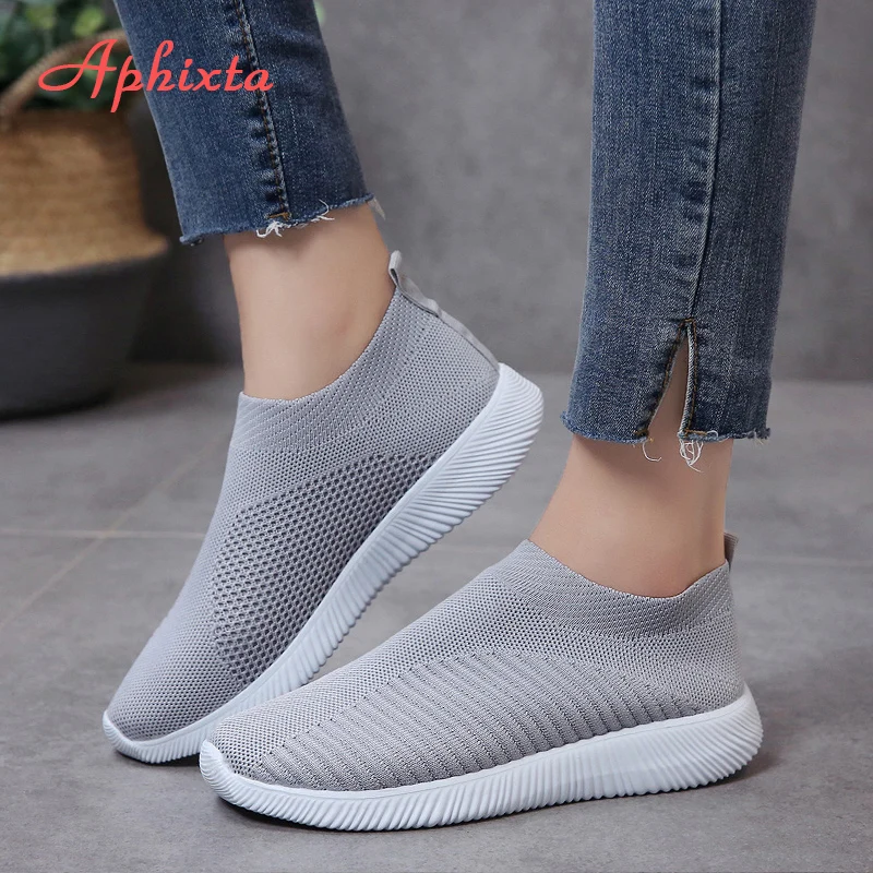 Aphixta весенние легкие туфли женские парные сетчатые на плоской подошве обувь для