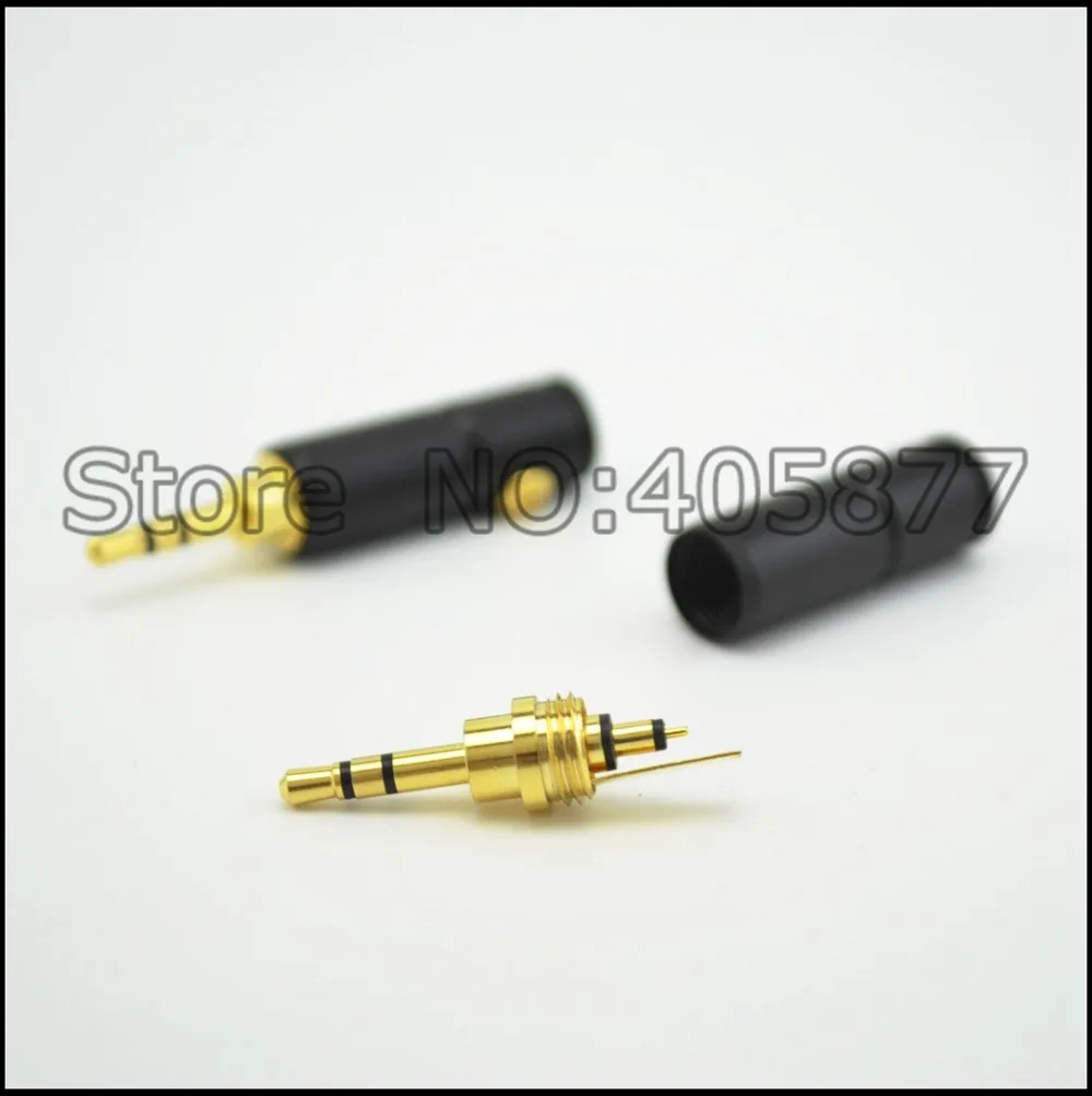 10 шт. позолоченный 2 5 мм 3 ploe штекер аудио разъем припоя|3 plug|connector 3connector 2.5mm |
