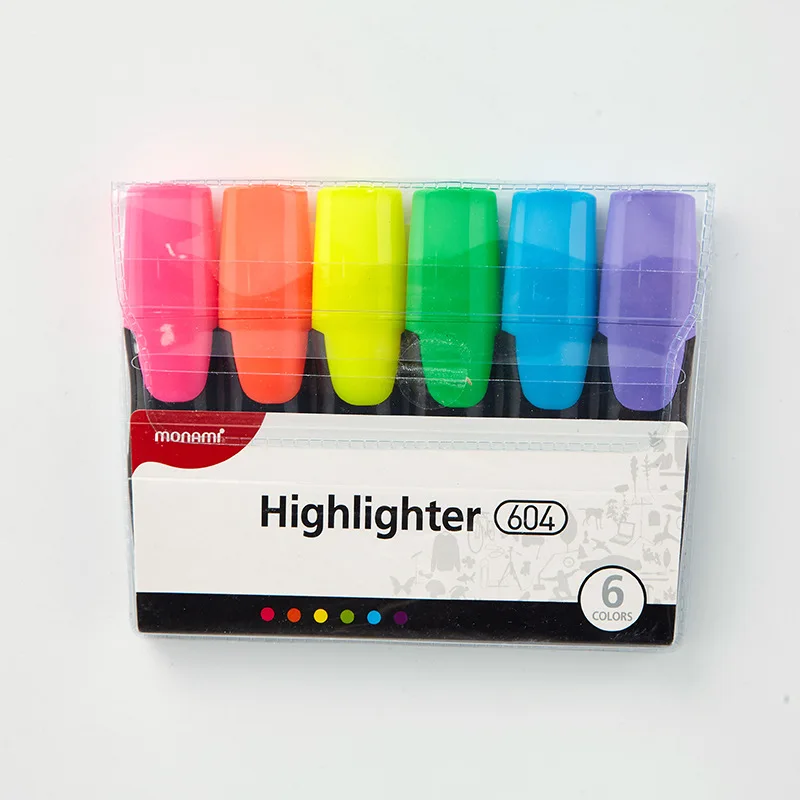 6 color set Красивая мини-ручка-Хайлайтер с цветной талией, супер пастельный маркер 1-6 мм, лайнер, канцелярские принадлежности для офиса, школьные принадлежности A6088 - Цвет: 6 color set
