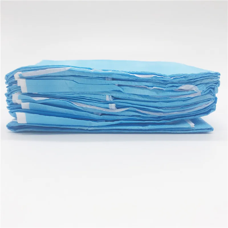 

Dental Disposable Neckerchief Medical Shop Towel Lacing Bibs Pad Scarf Blue