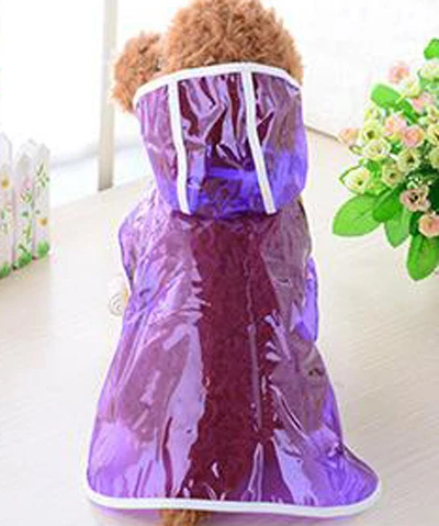 DOGGYZSTYLE дождевик для собак, прозрачный дождевик для домашних животных, водонепроницаемая куртка с капюшоном, комбинезон, костюмы, 6 цветов, товары для домашних животных