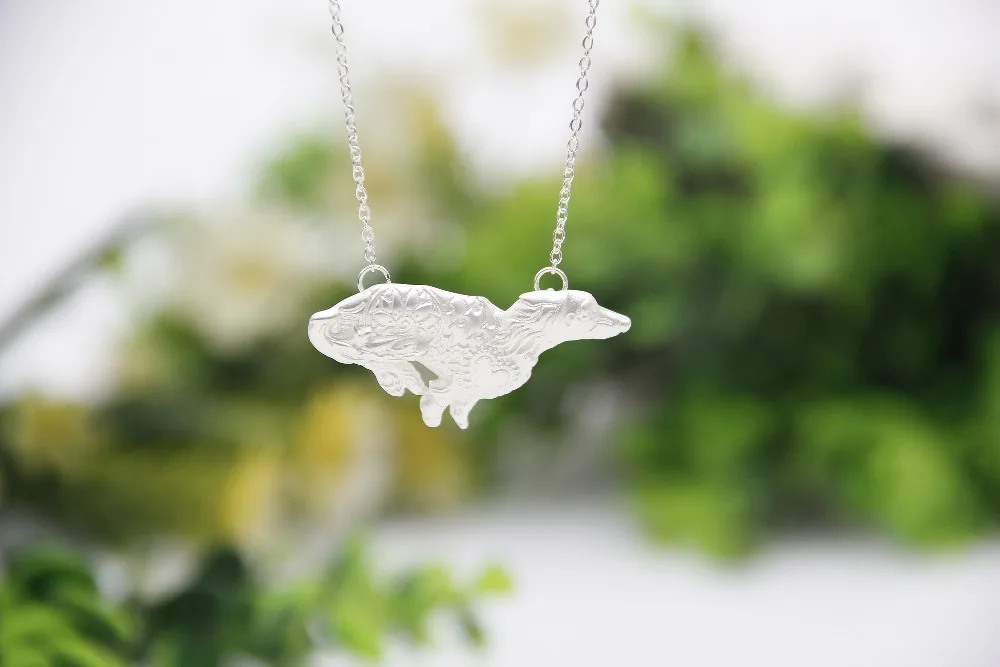 1 шт 1230 ожерелья с таксой кулоны Doxie Dog Lover Day of the Dead Charms Мемориальный Подарок