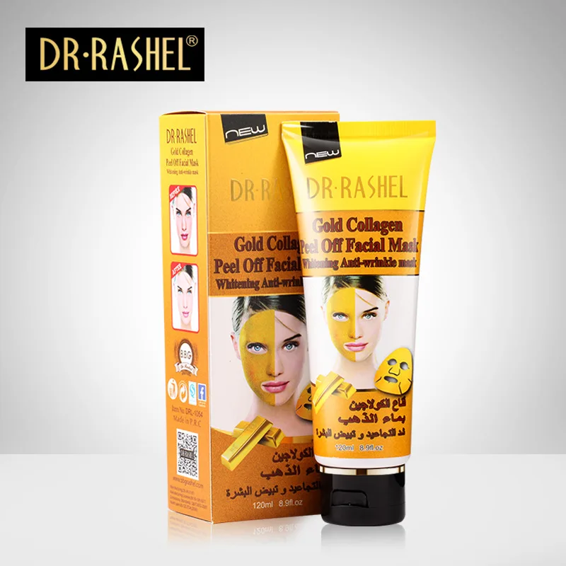 Face Mask Gold Collagen Peel Off Facial Maske Whitening Anti-Wrinkle Masker Beauty Masks DR.RASHEL 120 ML | Красота и здоровье
