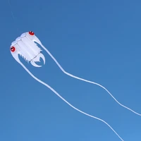 free shipping white trilobites kites soft kites nylon ripstop fabric alien inflatable kite factory octopus large kites flying