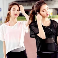 solid color o neck t shirts 2017 summer sexy women translucent mesh hollow out casual lady fashion short sleeve tees tops