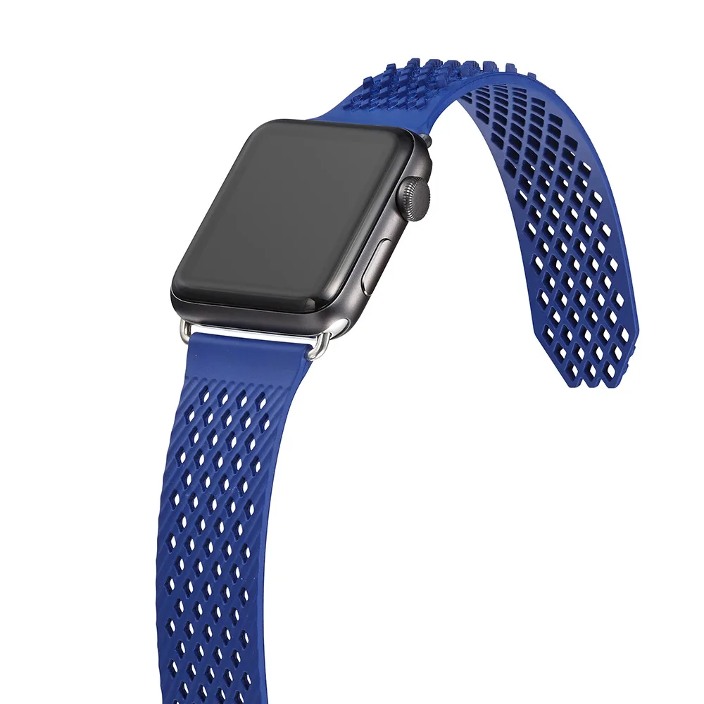 Тканые силиконовый спортивный ремешок для наручных часов Apple Watch 44 мм/38 мм/42 мм/40