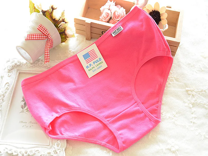 

Women panties top fashion ruffles solid everyday underwear women bragas thongs cotton candy colored women briefs triangle W18