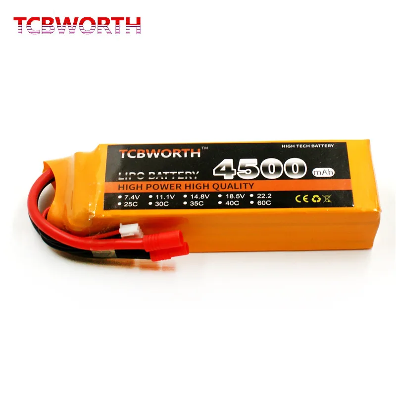 Новые батареи 3S RC игрушки LiPo батарея 11 1 В 4500 мАч 25C 35C для радиоуправляемого