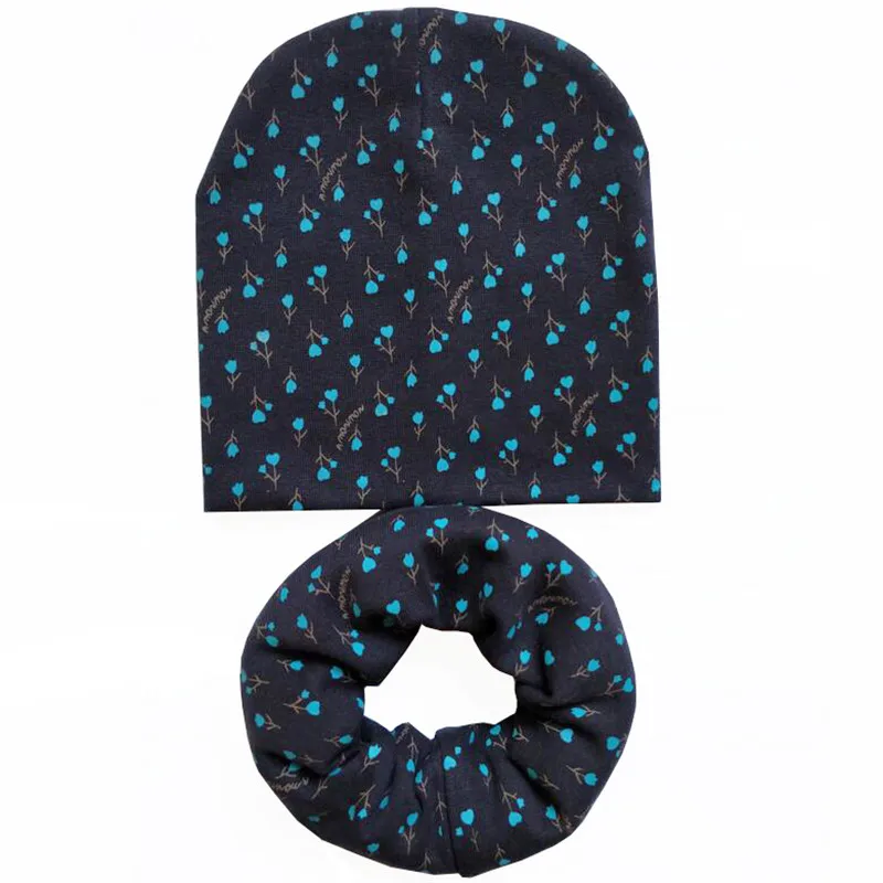 navy blue sapling 1 комплект, осенне-зимняя хлопковая шапка для малышей, шапка для мальчиков и девочек, детские вязаные шапки, шапки для младенцев, шарф с воротником, детская шапка s, gorros infantiles invierno - Цвет: navy blue sapling