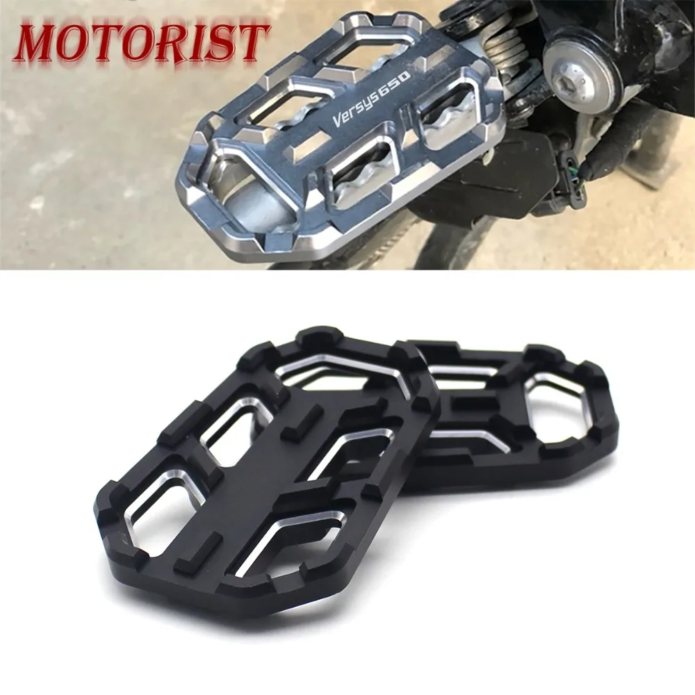 

MOTORIST Folding Rear Foot Pegs Footrest Passenger Rear foot Set For Kawasaki Versys 650 Versys650 Non-slip widened rear pedal